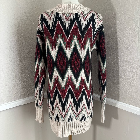 Mossimo Open Front Knit Argyle Print Cardigan Size Medium - Picture 5 of 9